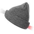 thumbnail image 2 of Gorro de punto con luces LED dobles para deportes al aire libre recargables, luz blanca delantera, luz roja trasera, luces dobles, lámpara LED, 2 of 2