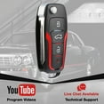 thumbnail image 5 of KeylessOption blank key + flip style remote upgrade for 1998-2016 FoMoCo vehicles, 4-button fob with remote trunk release, 5 of 5