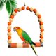 thumbnail image 4 of Palo de madera para afilar garras de pájaro | Perca de balancín naranja | Columpio colgante de arenisca para ejercicio y salud del pico | Juguete interactivo duradero para pájaros | 19×15×3cm, 4 of 6