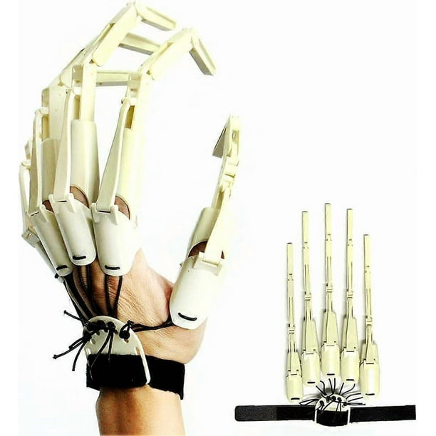 Articulated Finger Extensions, Halloween Articulated Fingers, 3D Printed Flexible Finger Extensions Fits All Finger Sizes Articulated Fingers White