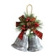thumbnail image 2 of Decoración navideña con campanas de hierro, decoración rústica navideña, colgante para centro de mesa, recuerdos de fiesta, vacaciones Pintura gris, 2 of 8