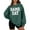 #0485-Army Green, variant on Game Day Long Sleeve Sweatshirts for Women Football Season Graphic Sweatshirt Round Gift Neck Loose Pullover Tops Trendy Outfits
