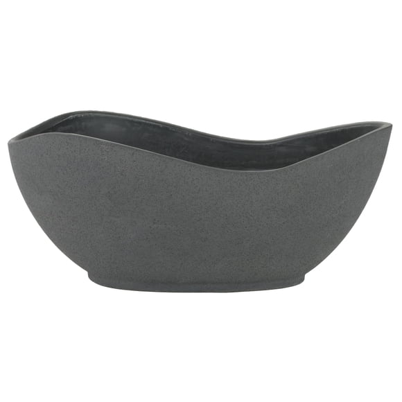 Classic Home and Garden Arc Unique Planter Bowl w/Drain Plug - UV Resistant Shallow Planter - Modern Plant Pot for Herbs (12�