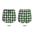 thumbnail image 4 of Disketp Green White Christmas Tree Lumberjack Plaid Print Women's Shorts Workout Shorts for Athletic Gym Running Shorts with Phone Pockets, 4 of 8