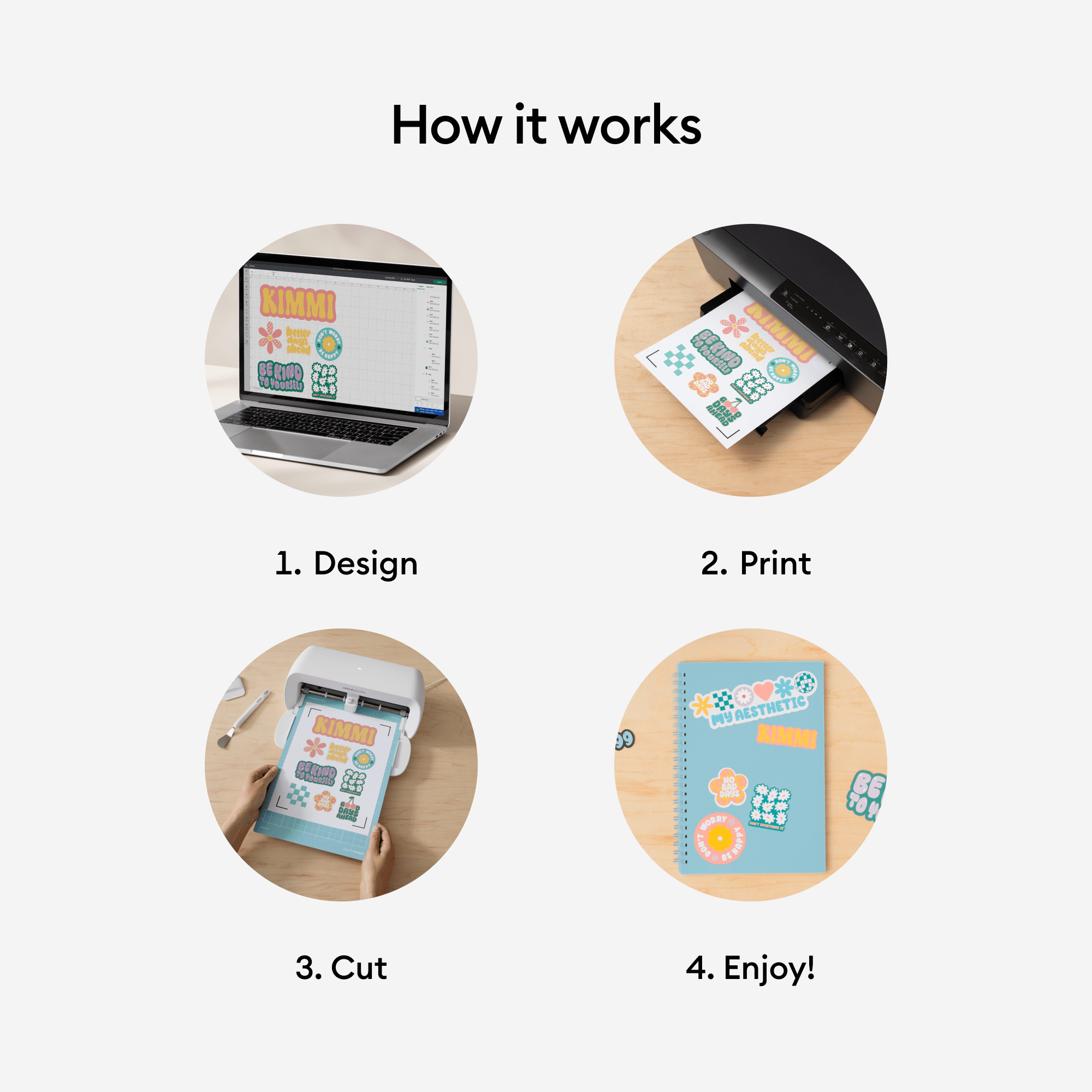 Cricut® Printable Sticker Paper (8 ct), White