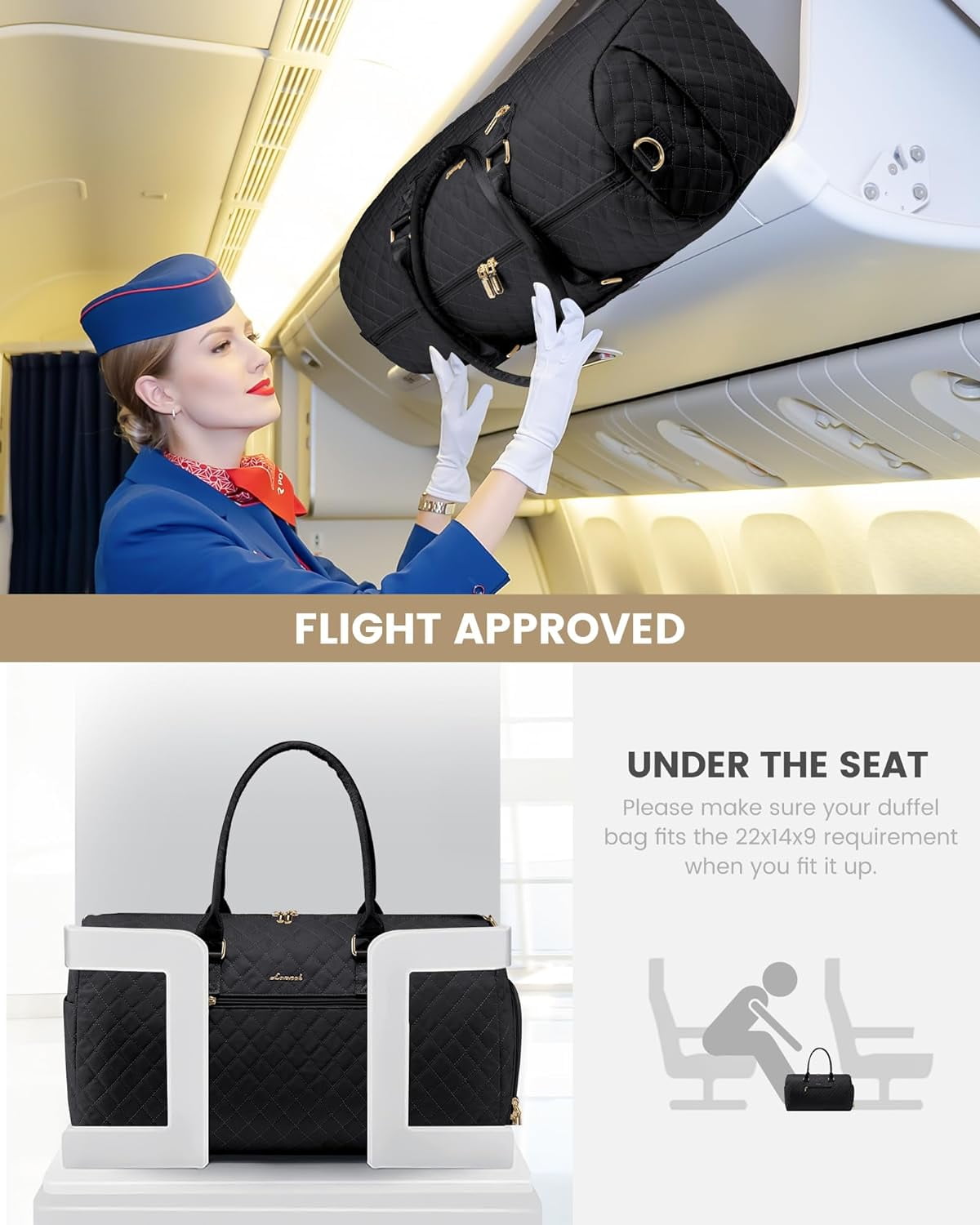 Travel Duffle Bag, Weekender Bag for Women with Toiletry Bag, Carry on Overnight Bag with Shoe Compartment, Gym Duffel Bag with Wet Pocket, Mommy Hospital Bags for Labor and Delivery