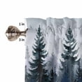 thumbnail image 5 of Half Window Curtain 36 Inches Long, Forest Window Treatment Curtain Drapes, Dark Blue Fall Bird Vintage Farmhouse Tree Small Tier Curtains for Bathroom Over Sink, 27.5"x36", 2 Panels, 5 of 7