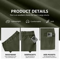 thumbnail image 6 of Iceglad Men’s Cotton Cargo Shorts Casual Summer Stretch Shorts Elastic Waist Drawstring Lightweight Outdoor Hiking Work Shorts with Pockets, 6 of 7