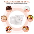 thumbnail image 2 of 1pc Ceramic Bowl Cartoon Animal Shape Dessert Breakfast Bowl Food Container, 2 of 8