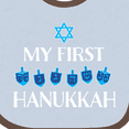 thumbnail image 4 of Inktastic My 1st Hanukkah Dreidels in Blue with Star of David Boys or Girls Baby Bib, 4 of 4