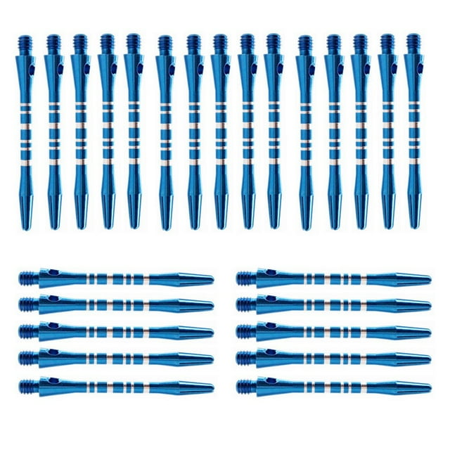 Bamboohart 27 Pcs Fléchettes Légères en Nylon, Conception de Filetage Standard, Accessoires de Fléchettes pour Performance Stable, Bleu