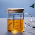 thumbnail image 6 of Glass Measuring Cup, 400ML (14 Oz, 1/3 Cup), High Borosilicate Glass Scale Cup with Handle and Durable Bamboo Lid, for Kitchen or Restaurant, Clear, 6 of 7