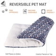 thumbnail image 3 of PULLIMORE Warm Soft Pet Dog Bed with Cute Prints, Reversible Fleece Crate Bed Mat Machine Washable For Small Medium Large Dog Cat (S, Blue), 3 of 7