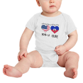 thumbnail image 2 of 50% Haitian + 50% American = 100+% Cute Baby Bodysuit Newborn Clothes Outfits (White, 6-12 Months), 2 of 5