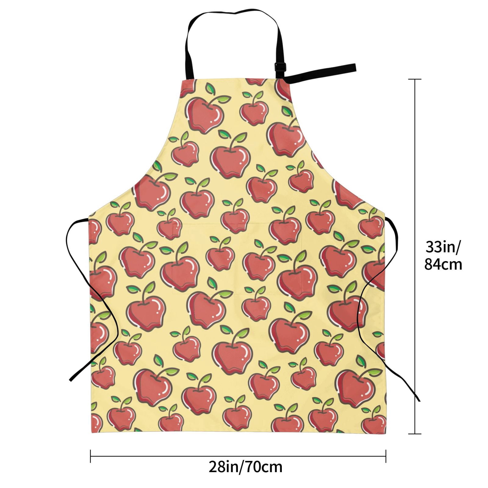 Kdxio Apple Apron with Pockets Adjustable Kitchen Aprons for Men Women Waterproof Aprons for Cooking,Drawing,Crafting, Baking Household Cleaning
