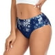 thumbnail image 2 of Fotbe Christmas Blue Calzones Estampados para Mujer – Ropa Interior de Algodón, Cómoda, Suave y Elástica-Medium, 2 of 6