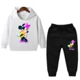 thumbnail image 3 of Conjunto de sudadera con capucha para niños, ropa para niños, ropa para bebés, suéteres casuales con capucha de Mickey, sudadera con capucha y pantalones, 2 piezas/conjunto, 2 a 14 años, 3 of 5