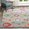 thumbnail image 4 of Sphinx Bohemian Area Rugs - 191J5 Southwestern Lodge Grey Bulbs Petals Leaves Blossoms Rug, 4 of 4