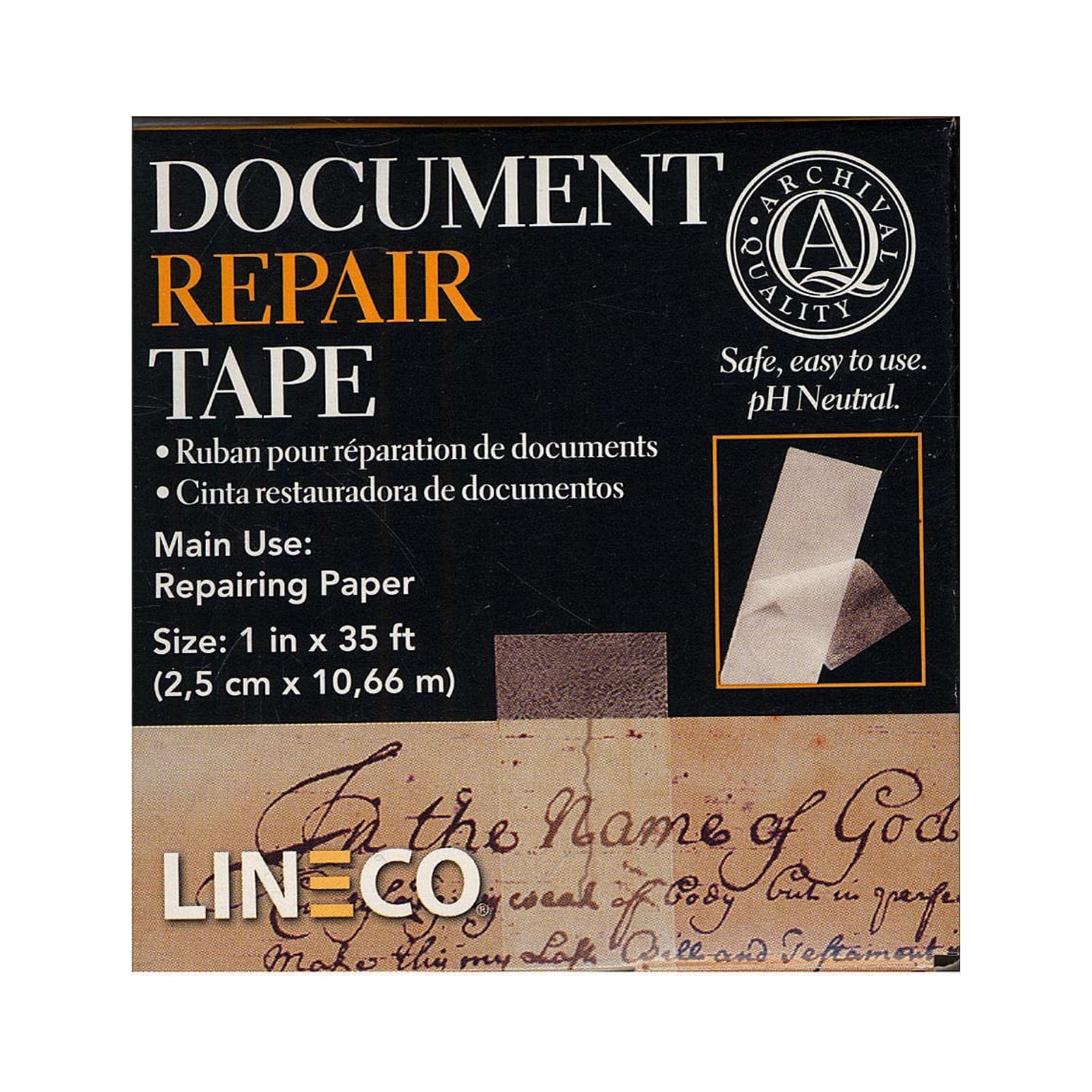 Lineco Document Repair Tape 1 In. X 35 Ft. [Pack Of 2] (2PK-901-0198)