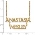 thumbnail image 2 of Custom Personalized 14ky Satin Stacked Nameplate 14k Yellow Gold: Jewelry by Sweet Pea - Made in USA, 2 of 5