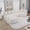 Milk White, variant on HUTWIFE 133'' Modular Woodgrain Chenille U-Shaped Sectional Compression Sofa with Removable Recliner Module, Black