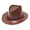 Brown, variant on AJGRHE Adult Fashion Sun Solid Western Cowboy Hat Windproof Outdoor Travel Accessory Coffee One Size