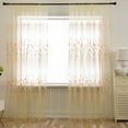 thumbnail image 2 of Lssam Light Orange Sheer Curtains Panel, Semi Transparent Voile Rod Pocket Sheer Window Drapes for Bedroom Bed Canopy Living Room Dining Wedding Party Backdrop, 2 of 4