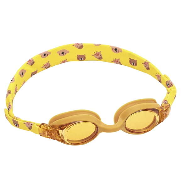 Puddle Jumper Child Fabric Swim Goggles, Yellow, Non-Latex and Non-PVC, Kids Ages 3