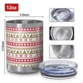 thumbnail image 3 of 12oz Tumblers White Christmas Folk Pattern Vacuum Insulated Stainless Steel Travel Tumbler Cups Mug with Lid and Straw for Beer,Coffee,Beverages with Cleaning Brush for Cold & Hot Drinks, 3 of 5