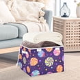 thumbnail image 3 of Yayeee Collapsible Cube Storage Bin with Lid Fabric Closet Decorative Basket with Handles, Candy Cosmic Swirls, 3 of 7