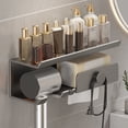 thumbnail image 1 of Fiudx Estante para Baño, Soporte Multifuncional para Secador de Pelo, Soporte para Pañuelos Sin Taladro, Diseño Antihumedad, Organización Eficiente Del Baño, Fácil Instalación., 1 of 6