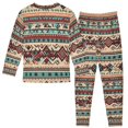 thumbnail image 2 of FORMRS Toddler Unisex Long Sleeve Top and Pants Pajama Set 2-Piece Sleepwear, Sizes 18M-8Y, Tribal Art, 2 of 6