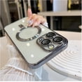 thumbnail image 1 of KOMI Magnetic Case for iPhone 15 Pro Max Case with Full Camera Lens Protector [Strong N56 Magnets] [Compatible with Magsafe] Clear Stylish Case for iPhone 15 ProMax Phone Case, Natural Titanium, 1 of 5