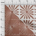 thumbnail image 2 of oneOone Cotton Poplin Brown Fabric Geometric Modern Flower Diy Clothing Quilting Fabric Print Fabric By Yard 56 Inch Wide, 2 of 4