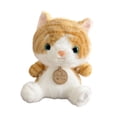 thumbnail image 4 of Gato de peluche, juguete práctico para la decoración del hogar, diseño de dibujos animados, cómodo y suave. amarillo, 4 of 9