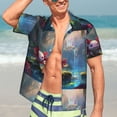thumbnail image 5 of Lsque Pond Cute Axolotl pattern Hawaiian Shirt for Men, Unisex Summer Beach Casual Short Sleeve Button Down Shirts-Large, 5 of 9