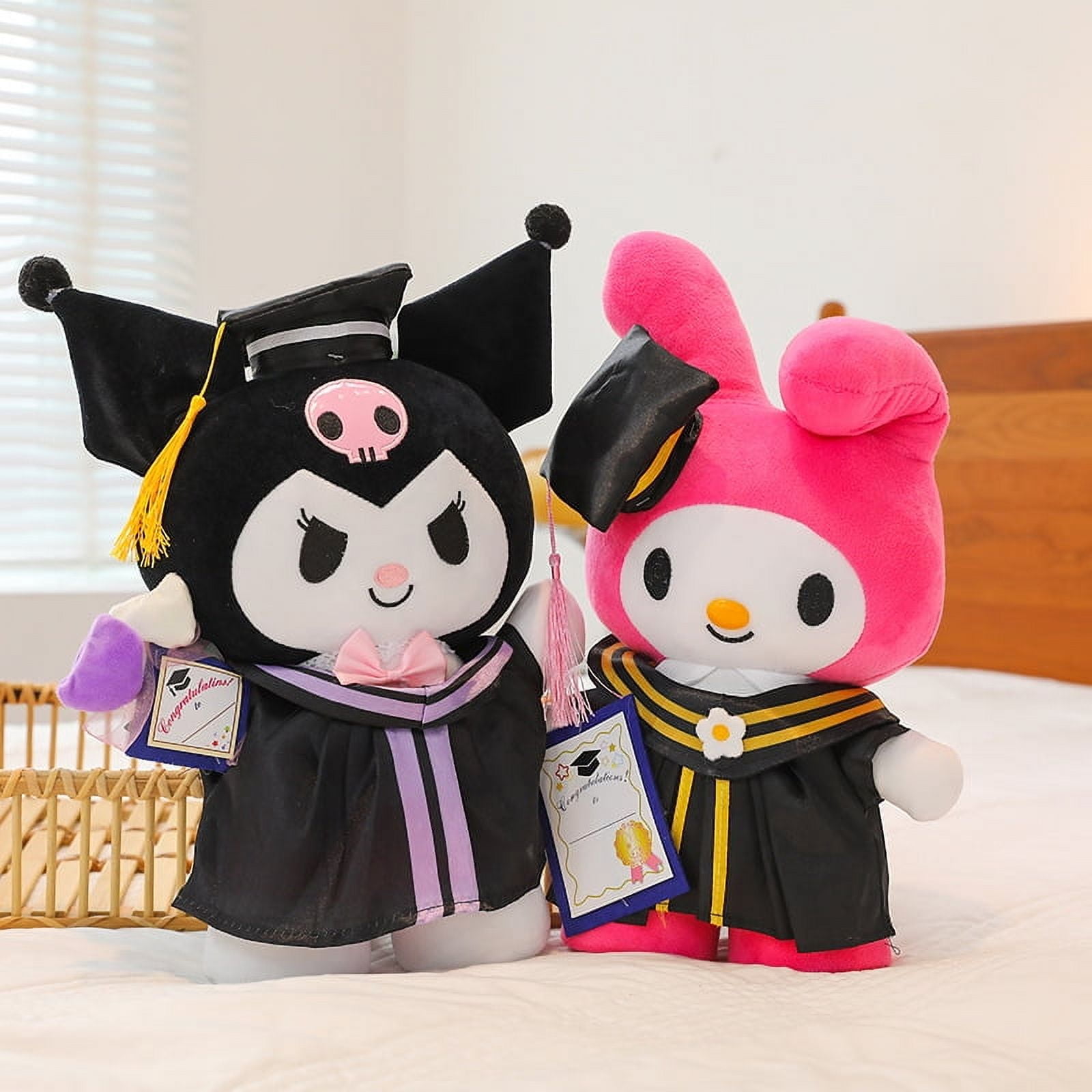 Sanrio Graduation Gift Sanrio Plush Doll Clow Hello Kitty Graduation Doctorial Hat Plush Ornaments One Piece Dropshipping Hellokitty