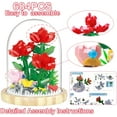 thumbnail image 3 of Flower Bouquet Building Kit, 524 Pcs Mini Bricks Building Blocks Sets, Forever Rose Decorated Flower with Dust Cover, Gifts for Mother's Day Mom Valentine's Day Gifts for Her Mom Women Girlfriends, 3 of 7