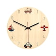 thumbnail image 1 of Reloj de pared adhesivo de madera retro de bricolaje Reloj colgante resistente al agua de bajo ruido para el hogar, WPC011a kenally HA001626-01, 1 of 6