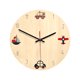 thumbnail image 1 of Reloj de pared adhesivo de madera retro de bricolaje Reloj colgante resistente al agua de bajo ruido para el hogar, WPC011a Advancent HA001626-01, 1 of 6