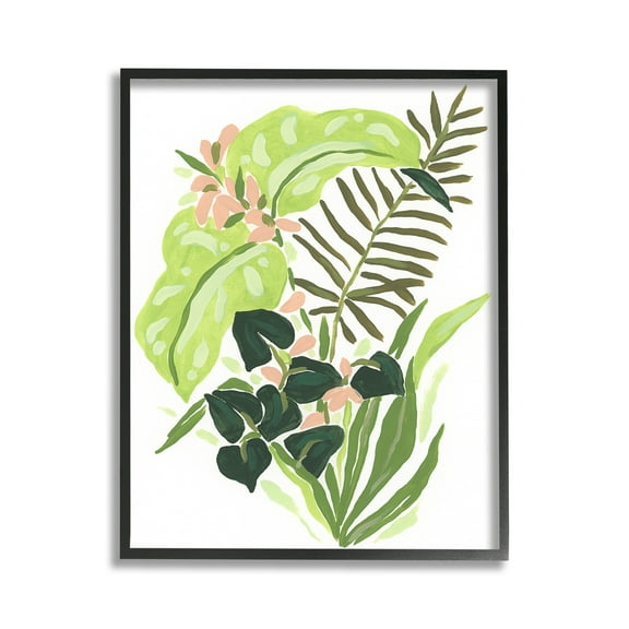 Stupell Industries Modern Tropical Herbs Botanical & Floral Painting Black Framed Art Print Wall Art, 11 x 14