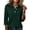 #01Dark Green, variant on Women Three Quarter Sleeve Collared Button Polo Shirts Solid Color Loose Casual Office Daily Tops 3XL