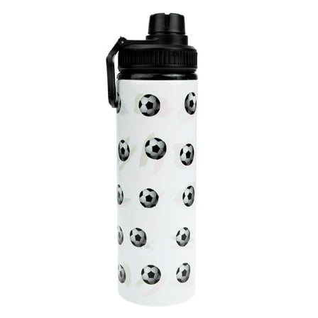 NICEXMAS Soccer Insulated Water Bottle Water Container Assorted Color Leak-Proof Travel 1Pcs