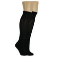 thumbnail image 4 of Diabetic Over The Calf Knee Socks for Men and Women Size 10-13 - (Black 3 Pairs, Gray 3 Pairs), 4 of 8