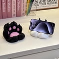 thumbnail image 2 of Soporte para teléfono con forma de Pata de Gato, soporte de escritorio creativo, estilo Base, artesanía para aliviar el estrés de alta estética,Negro, 2 of 7
