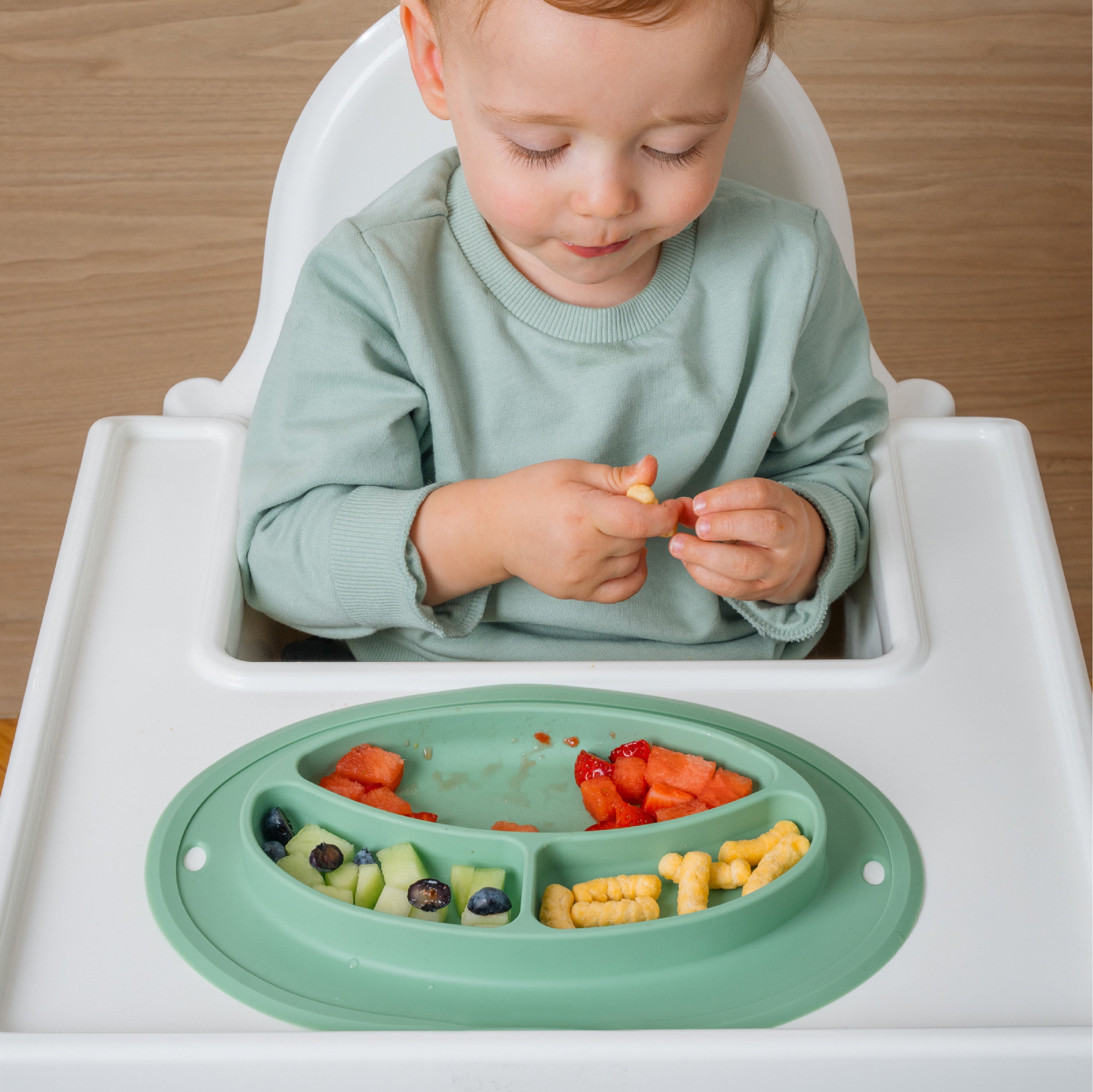 UpwardBaby Divider Plate with Suction Placemat - BPA Free - 100% Food-Grade Silicone - 6m+