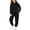 Black, variant on Girls Boys 2 Piece Tracksuit Athletic Sweatsuits Sets, Sport Hooded Sweatshirt and Jogger Sweatpants Clothing Sets for Halloween Christmas(White,8-9 Years)