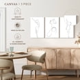 thumbnail image 5 of Elephant Stock Woman's Poise I Wall Art - Horizontal Multi Panel Canvas - Hallway Wall Decor - People Multi Panel - White And Black Decor - 26" x 12", 5 of 8