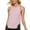 Pink, variant on YWDJ Tank Top for Women Workout Round Neck Sleeveless Vest Yoga Sports Vest Cross Back T-shirt TopBlackL