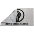 thumbnail image 2 of 3x5 Black Lives Matter Fist White BLM 100D Woven Poly Nylon Flag Banner, 2 of 4